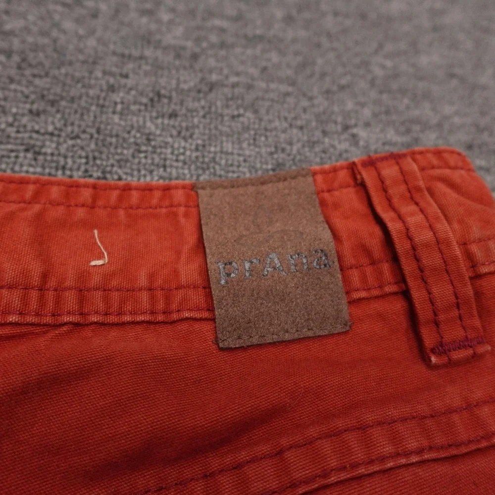 PrAna Pants Mens 34x29 Orange Slim Fit Organic Cotton Stretch Chino Casual